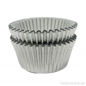 Regency Wraps Baking Cups for Cupcakes and Muffins 32-Count Standard Festive Silver Foil - B001AQNSMK